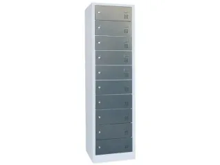 acculaadkast 1800x500x500mm 230V 10stekkerdozen/vakken front RAL7016 - 1