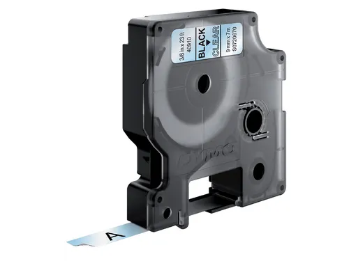 Labeltape Dymo 40910 D1 S720670 9mmx7m zwart op transparant