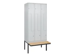 Z-garderobekast,HxBxD 2120x900x815mm,6vak,vak B 300mm,cil.-slot