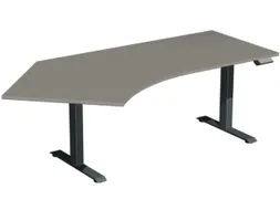 Elektrisch in hgte vst. hoekbureau,HxBxD 630-1280x2166x1130mm