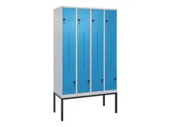 Z-garderobekast,HxBxD 2120x1200x500mm,vak B 150/300mm,draaigrendel