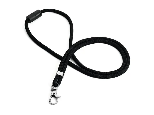 Durable 824101 Textielkoord rPET met karabijnhaak Zwart 10 stuks