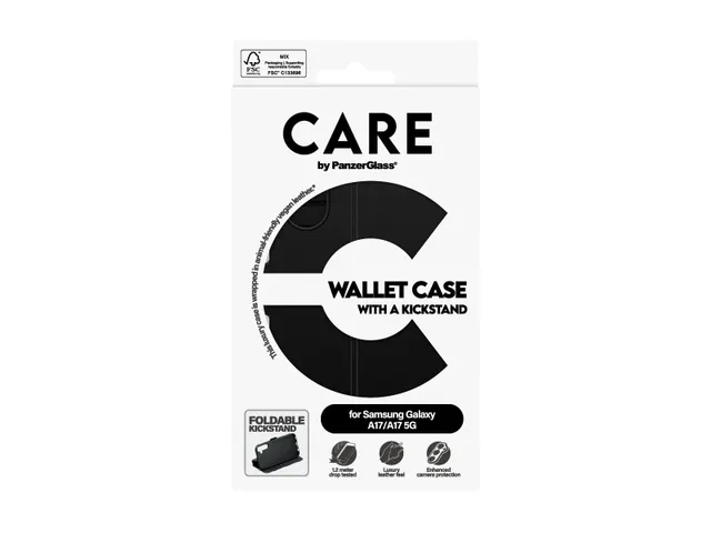 PanzerGlass CARE by Wallet Case w. Kickstand Samsung Galaxy M17