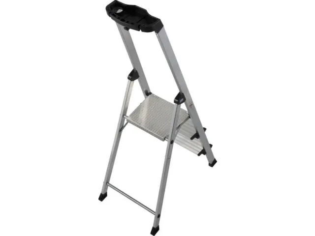 trapladder,eenzijdig,3trede(n),balk L 1,55m,aluminium