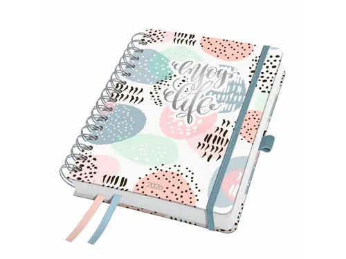 Spiraal-agenda Inspire A5 2026 (NL/FR/EN/DU) Rose Inspiration Hardcove