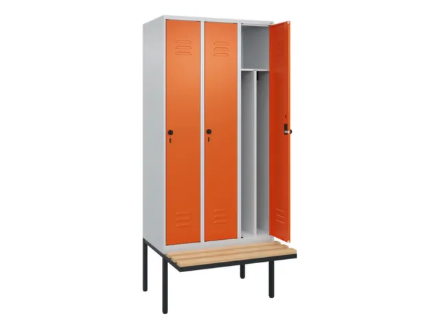 locker voor scheiding van kleding,HxBxD 2120x900x815mm,3vak