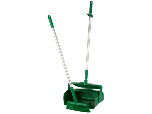 Vikan Hygiene stofblik + veger combinatieset alu steel 840mm Groen