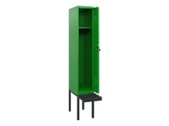 locker met bank,HxBxD 1950x300x815mm,1vak,vak B 300mm,draaigrendel