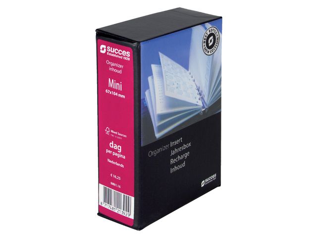 Agendavulling 2025 Succes Mini 1dag/1pagina | DiscountOffice.nl