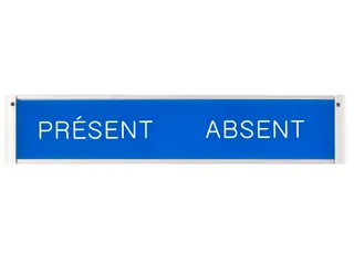 Kopstrook Present & Absent Blauw Franstalig - 1