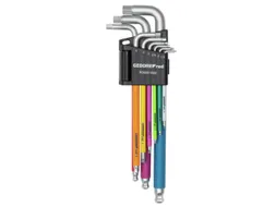 R36601009 Set inbusbouten 1,5-10mm 9stuks met kleurcodering