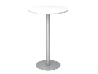 statafel,HxØ 1116x800mm,rond,schotelvoet zilverkleurig,ronde buis - 2