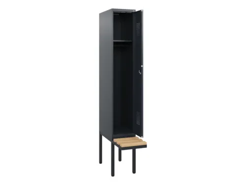 locker met bank,HxBxD 1950x300x815mm,1vak,vak B 300mm,cilinderslot