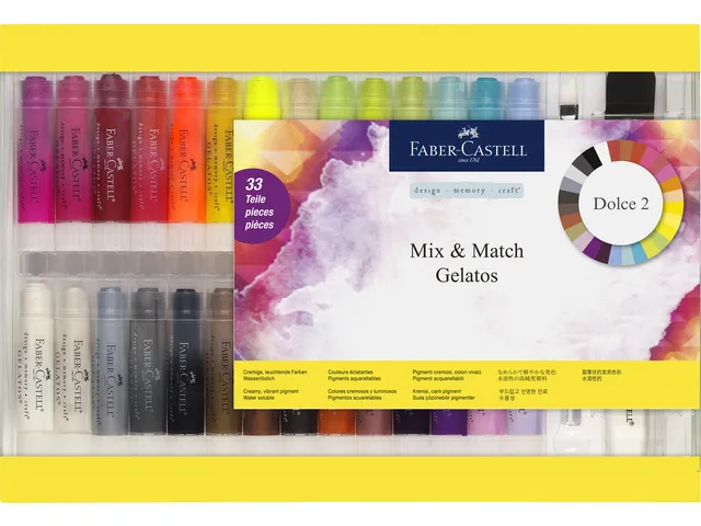 Gelatos aquarelkrijt Faber-Castell geschenkset 28 kleuren