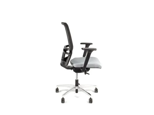 Bureaustoel EN1335 Linea Omnia 01 zwart/grijs met 3D armleuning en alu