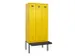 locker met bank,voor scheiding van kleding,HxBxD 2120x900x815mm,3vak