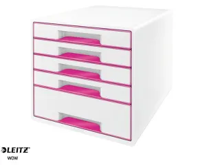 Ladenblok Leitz WOW Cube 5 laden wit/roze - 2
