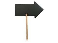 Krijtbord Securit pijl 440x270mm met houten pin