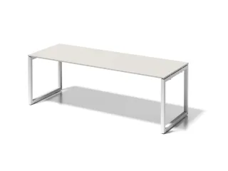 bureau,HxBxD 740x2200x800mm,blad grijswit,sledeframe verkeerswit - 1