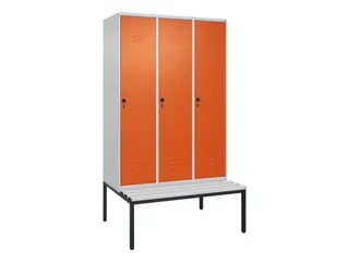 locker voor scheiding van kleding,HxBxD 2120x1200x815mm,3vak - 1