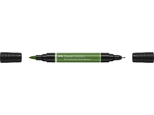 Tekenstift Faber-Castell Pitt Artist Pen duo marker 167 permanent olij
