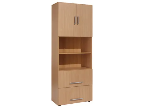 kantoor-combikast HxBxD 2160x800x420mm dubbele vleugeldeur beuken