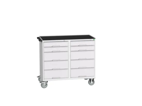 montagetafel 965x1050x550mm staalblad 10 laden duwbeugel front RAL7035