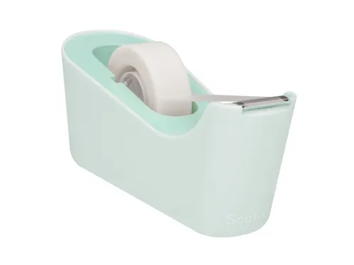 Plakbandhouder Scotch C18 mint + 4 rollen magic tape 19mmx33m