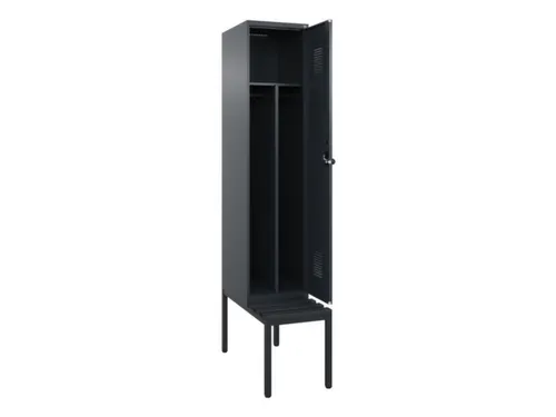 locker met bank,voor scheiding van kleding,HxBxD 2120x400x815mm,1vak