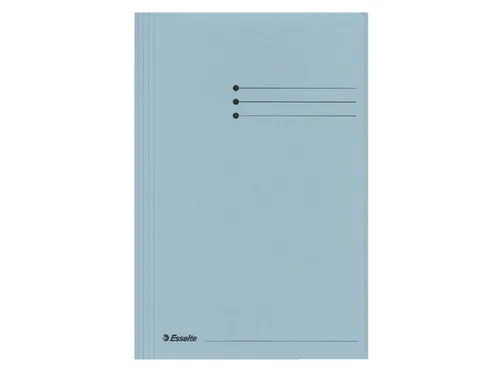 Dossiermap Esselte folio 3 kleppen manilla 275gr blauw
