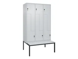Z-garderobekast,HxBxD 2120x1200x815mm,6vak,vak B 400mm,draaigrendel