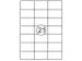 Etiquettes Blanches Rillstab 70x42.3mm 2100 pcs