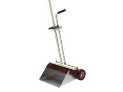 Staand blik met bezem,met straatbezem,steekplaat HxBxD 190x410x385mm