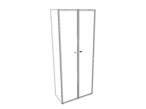 kantoorkast met glazen deuren HxBxD 2140x860x450mm hout aluminium