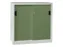 schuifdeurkast,HxBxD 1000x1000x600mm,RAL7035,front RAL6011