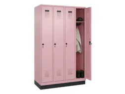 locker,HxBxD 1950x1200x500mm,4vak,vak B 300mm,draaigrendel,sokkel