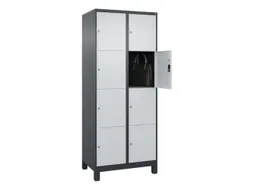 lockerkast,HxBxD 1950x800x500mm,2x4vakken,vak B 400mm,cil.-slot,voeten