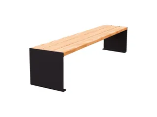 zitbank,B 1800mm,3latten,hout-zitting licht eikenhout,zitting H 450mm - 1