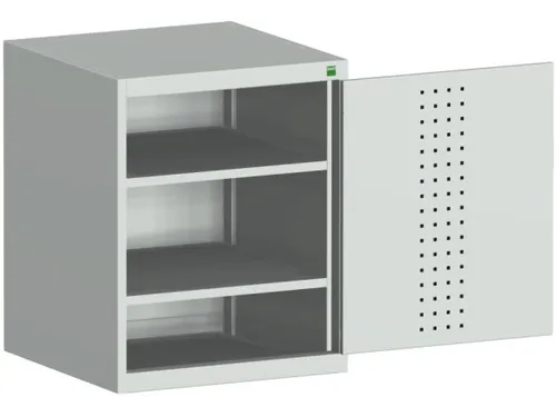kast met geperforeerde platen,HxBxD 800x650x650mm,2xStalen bodem