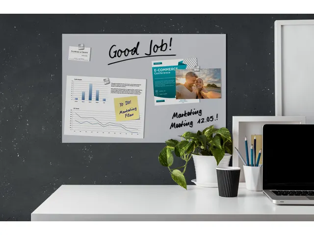 Glas Magneetbord Sigel Artverum mat lichtgrijs 60x40cm