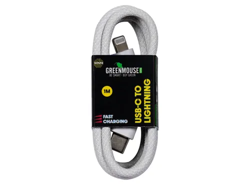 Kabel Green Mouse USB-C naar Lightning data Woven 1m
