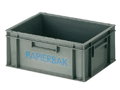 Papierverzamelbak kunststof 40x30x17.5cm grijs
