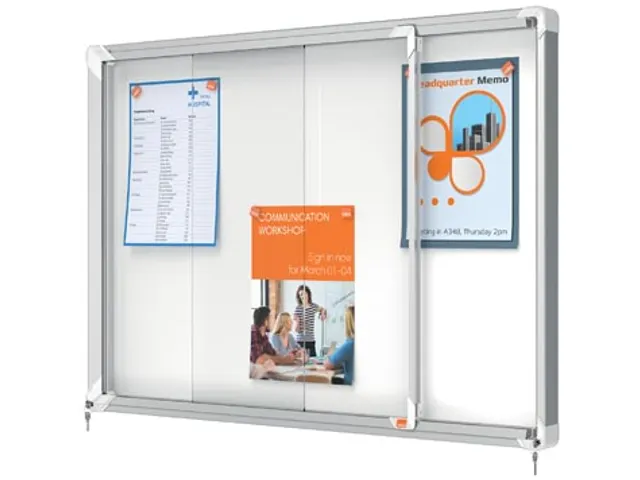 Premium Plus vitrine intérieure, porte coulissante avec serrure, magn
