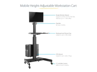 Mobiele Werkplek met Monitorsteun CPU Houder - 16