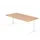 In hoogte verstelbaar bureau,HxBxD 680-850x2000x1000mm,blad eiken