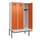 locker met bank,HxBxD 2120x1200x815mm,3vak,vak B 400mm,cilinderslot