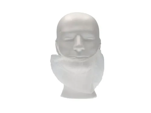 PP non woven baardmasker wit met 2 elastiek één maat 1000 Stuks