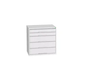 ladekast HxBxD 800x800x550mm 5laden romp RAL7035 front RAL7035 - 1