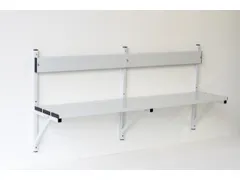 wandbank HxLxD 710x2000x360mm aluminium lijsten frame staal RAL7035