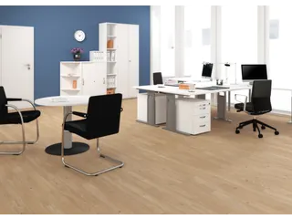 kantoorstelling,HxBxD 1150x800x430mm,2xhouten vloer,decor romp noten - 5